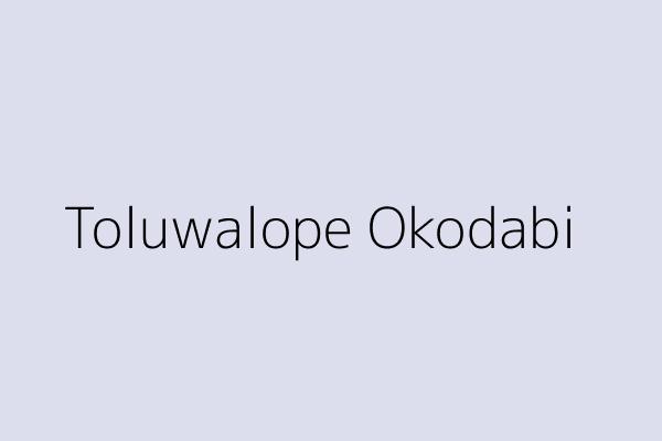 Toluwalope Okodabi